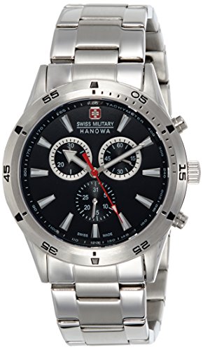 Swiss Military Hanowa Herren-Armbanduhr XL Analog Quarz Edelstahl 06-8041.04.007 Swiss Military Hanowa Herren-Armbanduhr XL Analog Quarz Edelstahl 06-8041.04.007