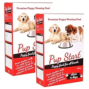 GLOBE OF PETS Pup Start Dog Cerelac Food for All Breeds || Puppy Weaning Diet Food Supplement- 300gm (Pack of 2)