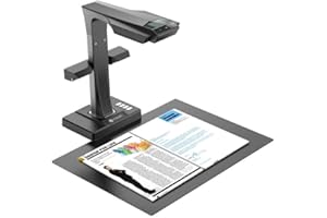 Document Scanner, CZUR ET16 Plus Book Scanner Professional Scanner Document Camera with 16MP Auto-Flatten Technology 180+ Languages OCR Function Compatible Windows7 / 8/10/11, XP Mac