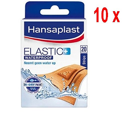 10 x Hansaplast Pflaster - Elastische Wasserdicht - 20 Streifen