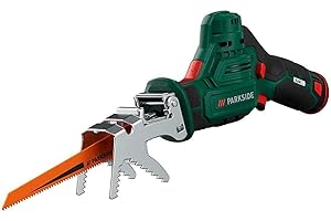 Seghetto Gattuccio ricaricabile 12 V per potatura sega a batteria ricaricabile Parkside con valigetta di trasporto