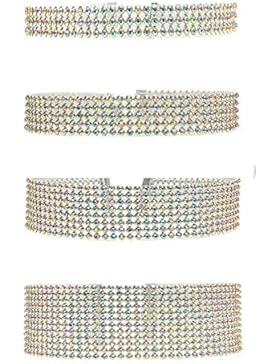 Sunnywill 4 Stck Frauen Europäischen Und Amerikanischen Mode Schmucksache Personifizierte Diamant Kurze Halskette...