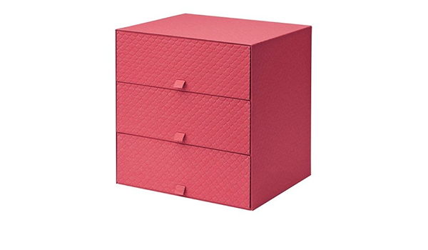 Ikea Pallra Mini Cassettiera Con 3 Cassetti In Rosso 31 X 26 X 31 Cm Amazon It Casa E Cucina