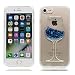 Produktbild MZBaoLingMeiDongEU iPhone 6S Hülle, Crystal Clear Soft Flexible TPU Hülle mit 3D Flowing Liquid Kreative Bling Glitter Stars Rotweinglas Design für iPhone 6 4.7" - blau