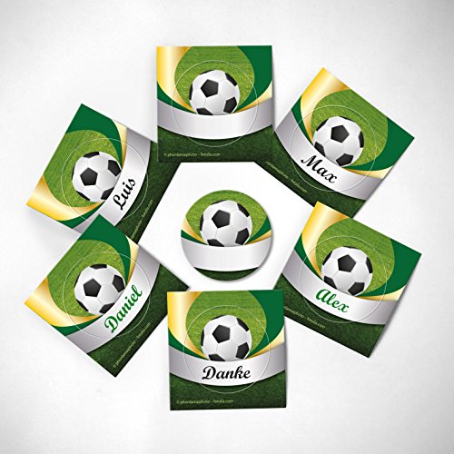 10 Einladungskarten zum Kindergeburtstag Fussball Fußball Junge/Mädchen /10 Bunte Einladungen zum Geburtstag mit dem Motiv „Fußball“ / Umschläge / Party-Tüten - 8