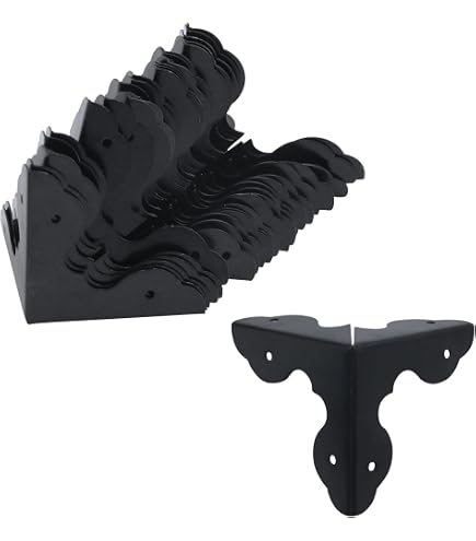 Risbay 24PCS Black Metal Corner Protector 1.61×0.98 Risbay 24PCS Black Metal Corner Protector 1.61×0.98