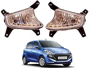 AUTOFASTERS Car Bumper Fog Light with Day Running Light for New Hyundai Santro 2018-19 (White)