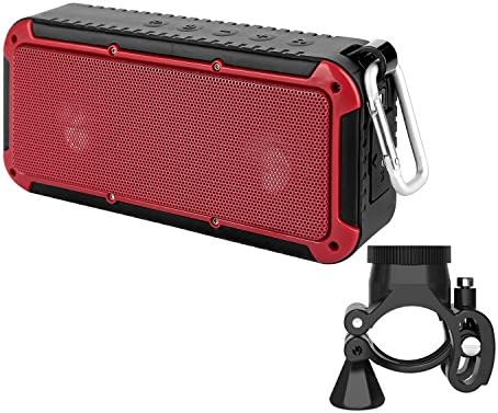 KevenAnna New Bee IP67 Waterproof Bluetooth Speakers with Led Flashlight and Motorcycle Bicycle Mount Bluetooth 4.0 Outdoor Portable Wireless Speakers Built-in Mic and NFC Compatibility