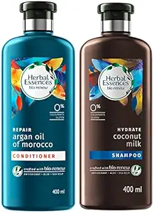 Herbal Essences Bio: Renew Coconut Milk Shampoo, 400 Ml With Herbal Essences Bio Renew Argan Oil Of Morocco Conditioner, 400 Ml