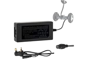 ZOYDP 42V 2A Electric Scooter Charger, Hoverboard Charger UK 3 Pin, Hoverboard Charger 42V, E Scooter Charger, Hoverboard Charger for Segway, Hausebell, Bluefin, Ameritoy Powerboard WeeCoo Hoverboard