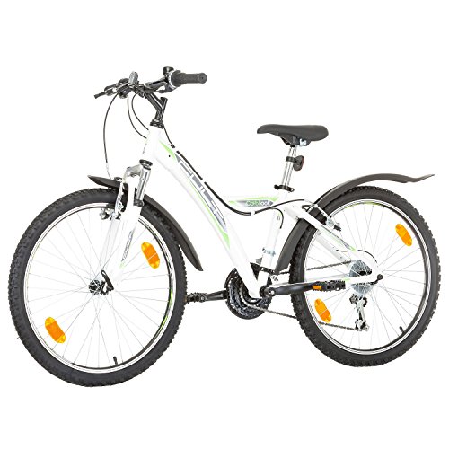 24 Zoll, CoollooK, fahrrad, CULT, Jungen, Unisex, ALLOY, city, Aluminium, Shimano 21 GANG, RH 35cm, Weiß, - 6