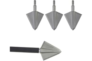 ZSHJGJR Archery Arrowhead Broadheads Metal Target Arrow Point For Outdoor Hunting DIY Arrows 6Pcs