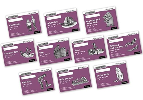 Read write inc phonics: black and white purple set 2 storybooks mixed pack of 10