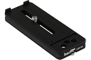 Haoge LQR-100 Universal-Objektivfuß, Schnellwechselplatte, 98 mm, für Nikon, Olympus, Fujifilm, Tokina, Tamron, Sigma, Pentax, Sony, Teleobjektiv, kompatibel mit Arca Swiss Stativ-Kugelkopf