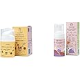 Little Rituals Baby Post-Biotic Face Cream Moisturiser with Jojoba, Calendula - 50 g and Multi-Nutrient Foaming Face Wash for Babies & Kids with Indian Rose & Kashmiri Saffron - 100 ml
