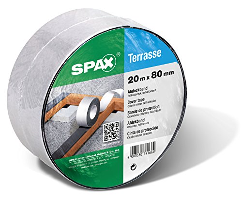 SPAX Abdeckband, 20m x 80mm auf Rolle, Zellkautschuk, Terrassenbau, 5000009186409