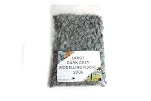 WWS War World Scenics WWScenics Grandes Roches Gris Foncé 2-5mm | 200g Sachet | pour Modélisme Matériaux Base Diorama