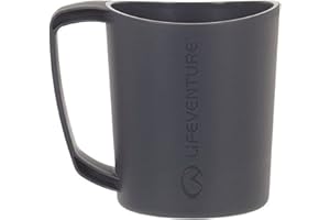 Lifeventure Ellipse Grande tasse en plastique pour camping, voyage et extérieur – Graphite, 450 ml