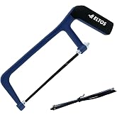 Eltos Pin Saw Set, 5 Spare Blades, 15 cm Blade Length, Aluminum Body, Soft Grip, Ergonomic, Mini Hair Saw