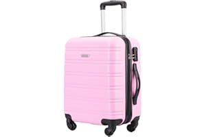 Flymax 55x35x20 Cabin Case Super Lightweight Abs Hard Shell Travel Carry on Board Cabin Bag Approved Hand Luggage with 4 Wheels Fits Easyjet, Ryanair, British Airways & Jet 2 56x45x25