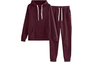 KOBILEE Tuta Sportiva Donna Completa Invernale Elegante Cotone Felpa con Cappuccio e Pantalone Due Pezzi Curvy Jogging Completo Palestra Leggero Tracksuit Fitness Tuta Felpata Tute da Ginnastica