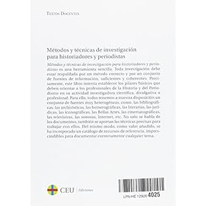 Métodos y técnicas de investigación para historiadores y periodistas