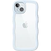 JETech Wavy Case For IPhone 16 Plus 6.7-Inch, Cute Wave Frame Curly Shape Shockproof Phone Cover