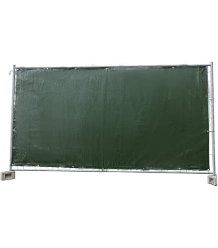 Bauzaunnetz 1,80 X 3,45 M – Grünes Sichtschutznetz Aus HDPE, Mit Alu-Ösen, UV-stabil