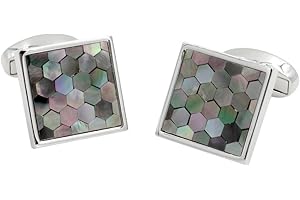 AUSCUFFLINKS Signature Malachite Grey Cufflinks | 5 Year Warranty | Cufflinks Box Included | Quality Cuff Links | Gift for Men | Groomsmen Gifts