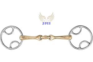 Wilkie Bevel Verbindend Angled Snaffle Horse Bit with GS Lozenge by JRI® (5 inches)