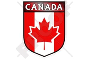 STICKERSWORLD Canada Canadien Écusson du Commonwealth, 100mm Vinyl Sticker, Autocollant