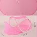 ASIV Folding Baby Pop Up Travel Bassinette, include Mosquito Net, Pillow, Mattress, Music box and Mesh Bag, 108 x 65 x 52 cm, Pink