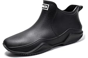 Lyuu Gartenschuhe Unisex Gummistiefel Regenstiefel Wasserdicht Leicht Outdoor Spaziergang Kurz Stiefeletten Herren oder Damen