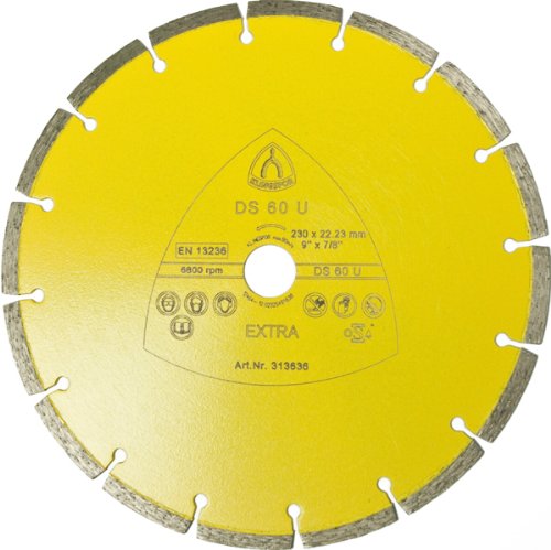 Klingspor 313636 Diamantscheibe / Diamanttrennscheibe DS 60 U, 230X22,23 mm, 1 Stk.