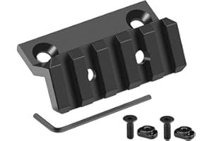 AWETHE Tattico 45 Gradi Mlok Offset Rail 5 Slot Alluminio Offset Lato Visualizzazione Scope Rail per MLOK Sistema Mlok Rail Cover