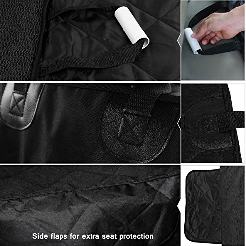 Autoschondecke für Hunde Rückbank Sitzbezug Auto / kofferraumschutzdecke mit Seitenschutz für Hund / Rücksitzbezug Comfort / Schwarz Wasserdicht / Für Auto SUV - 4