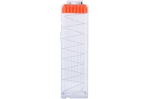 VGEBY Clip Chargeur de Fléchette Mousse Porte-Balle de 18 Balles Chargeur pour Pistolet Jouet N-Strike Elite Séries(Clear)