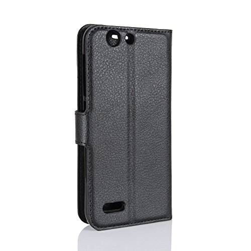 Custodia Vodafone Smart E8, Frlife Custodia Portafoglio in pu Pelle, Portafoglio Cover con Porta Carte, Funzione Stand, Chiusura Magnetica Per Vodafone Smart E8 smartphone Nero
