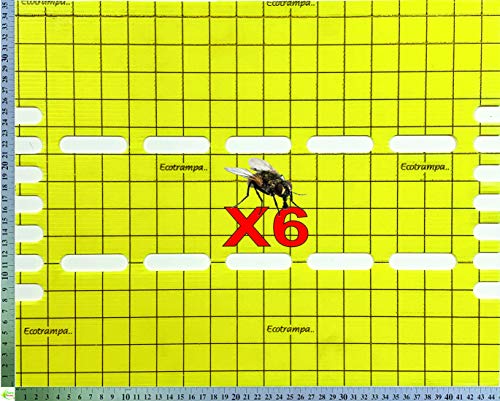 Zero Biocides 6 Placas Adhesivas DE Recambio para Equipo ATRAPAMOSCAS UV Formato Nº P1