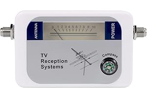 Bopfimer DVB-T Finder Digital Aerial Terrestrial TV Antenna Signal Strength Meter White