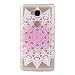 Produktbild Lonchee Huawei Honor 5X Hülle,Bunte Muster Weich TPU Handy Hülle Durchsichtig Transparent Etui Cover Case Protective Shell Soft Schutzhülle Telefon Kasten für Huawei Honor 5X – Pinke Blume