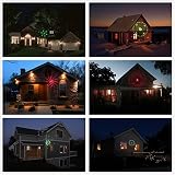 Galaxy LED Lichteffekt, innen/außen IP65, 3 Farben/Modi, 24 dynamische und statische Motive, 6 Stunden Timer, Gartenleuchte Projektor, Mauer Dekoration, Party Licht, Gartenlicht für Festen, Weihnachten, Karneval (Rot + Grün) - 2