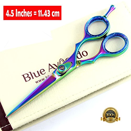 Professional Barber Titanium Razor Edge Hair Cutting Scissor / Barber Salon Scissors / Japanese Steel Scissors (4.5inch /11.43cm) with Presentation Case & FREE Delivery