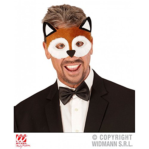 Augenmaske / Maske / Gesichtsmaske plüschiger Fuchs ( Fuchskostüm / Tierkostüm Zubehör ) - 3
