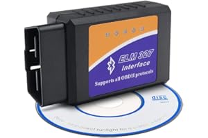 GENERIC Stickerboy OBDII Bluetooth Scanner Code Reader Reset for IOS Android Windows Auto Car Diagnostic Scan Tool OBDII Adapter for Check Engine Light with CD & Bag for Torque OBD Fusion Car Scanner App