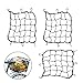 Produktbild 3 Stück Gepäck Ladung Netz, Creatiees 15'' Elastisch Netz Tasche mit 6 Gummi-Spitze Metall Haken & Fest 3"x 3" Mesh Zum Motorrad ATV Fahrrad (Schwarz)