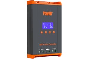 PowMr MPPT 60A Régulateur de charge solaire 12V 24V 36V 48V Auto, 60amp Régulateur solaire MPPT avec fonction parallèle Tension d'entrée max. PV 160 VDC, support de batteries au plomb et au