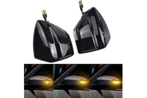 HACREYATU Intermitentes de espejo izquierdo y derecho, LED, intermitentes, para F-ord S-Max 2007-2014, Kuga C394 2008-2012, C-Max 2011-2019