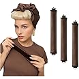 DENMILE 3PCS Heatless Curler for Women Hair Curler Without Heat Heatless Curler Satin Curling Rod with Hook No Heat Rollers for All Hair Types Heatless Curls Hair Roller Heatless Curls Headband