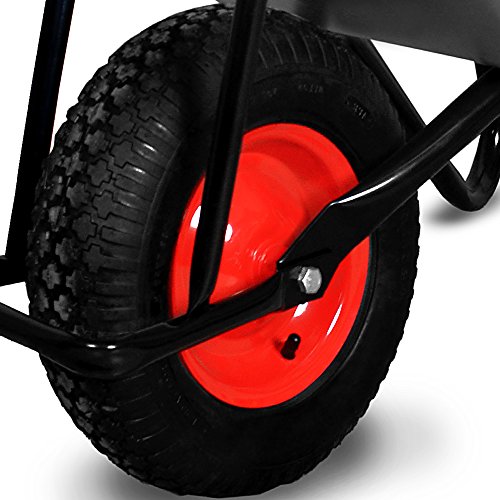 Monzana® Schubkarre ✓ 70-100 LITER ✓ Transportwagen Gerätewagen Gartenkarre bis 200kg ✓ Modellauswahl 70 / 80 / 100 L ✓ Luftbereift ✓ robuste Griffe - 6